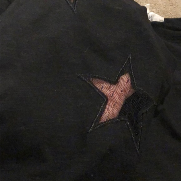 Honey punch black lace star shirt 🖤⭐️ S - Picture 4 of 5